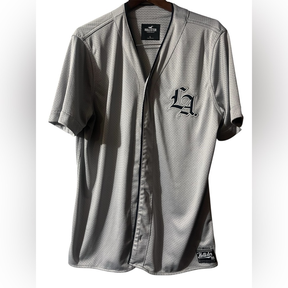 Hollister Gray LA Men's Jersey Sz L Men
